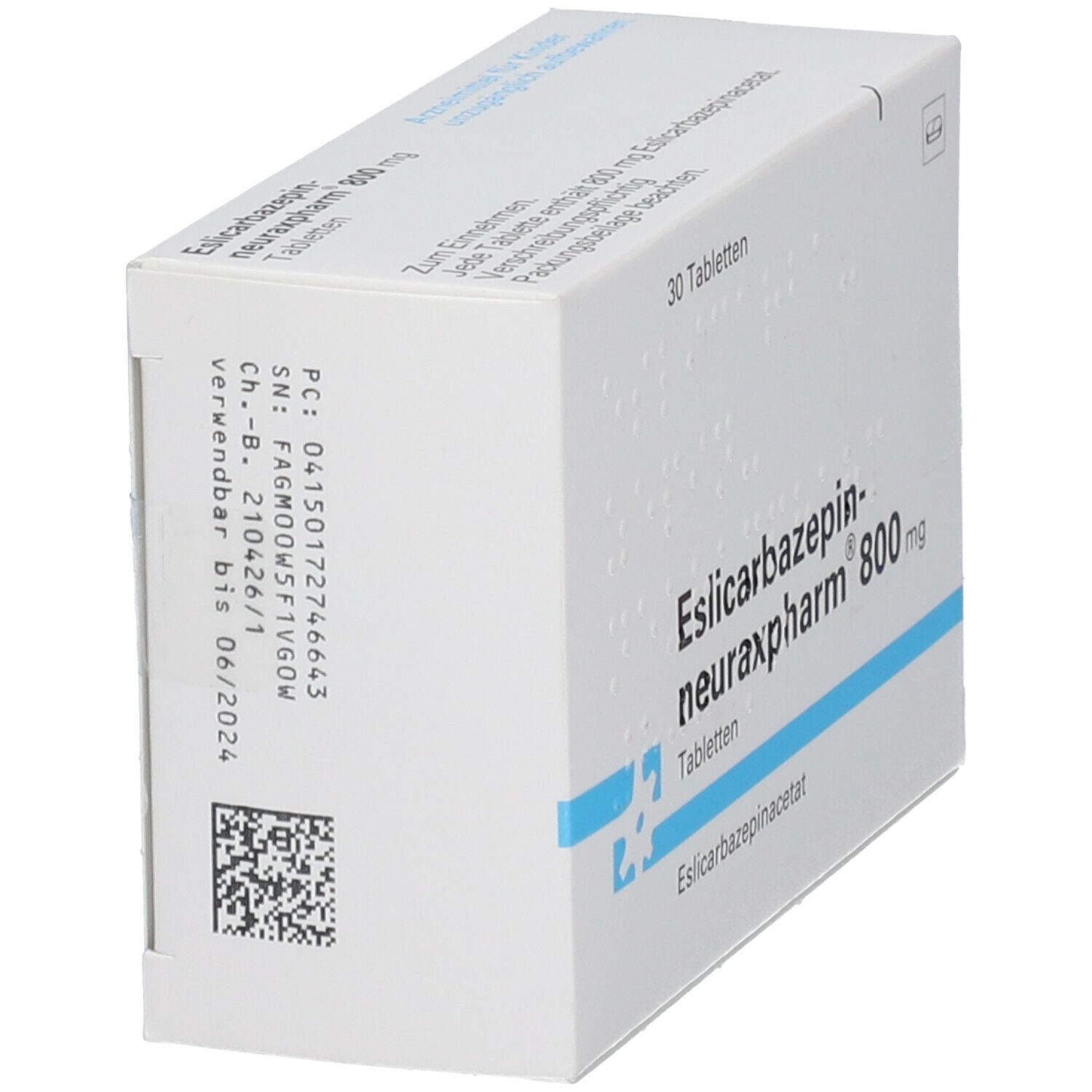 ESLICARBAZEPIN-neuraxpharm 800 mg Tabletten 30 St