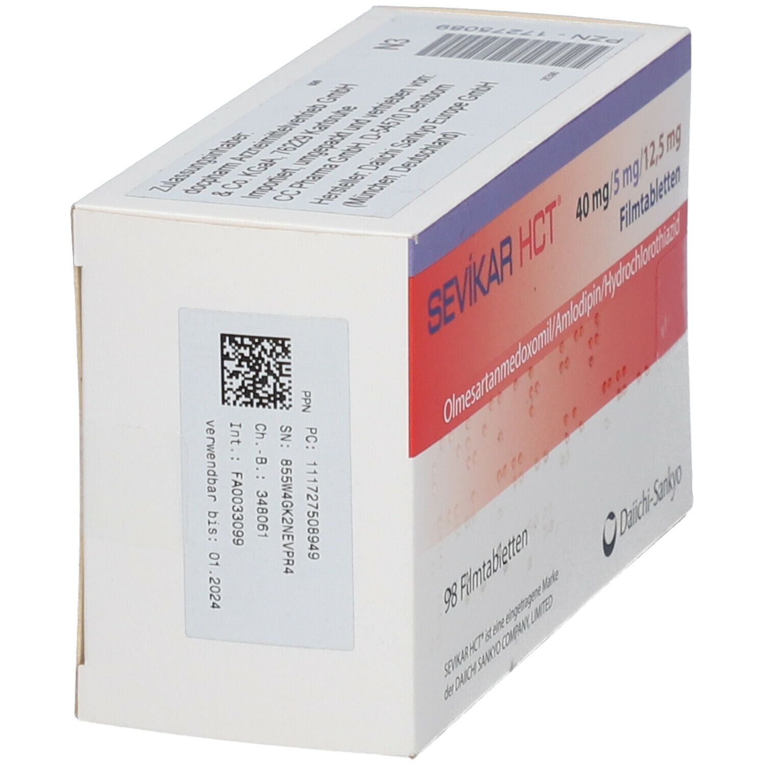 Sevikar HCT 40 mg/5 mg/25 mg Filmtabletten 98 St