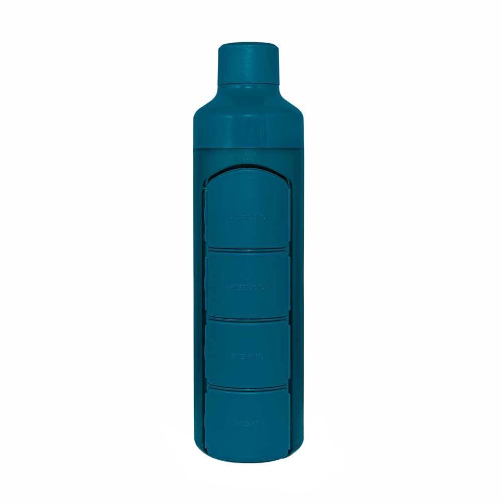 YOS Bottle mit Tabletten-Spender 1 Tag blau