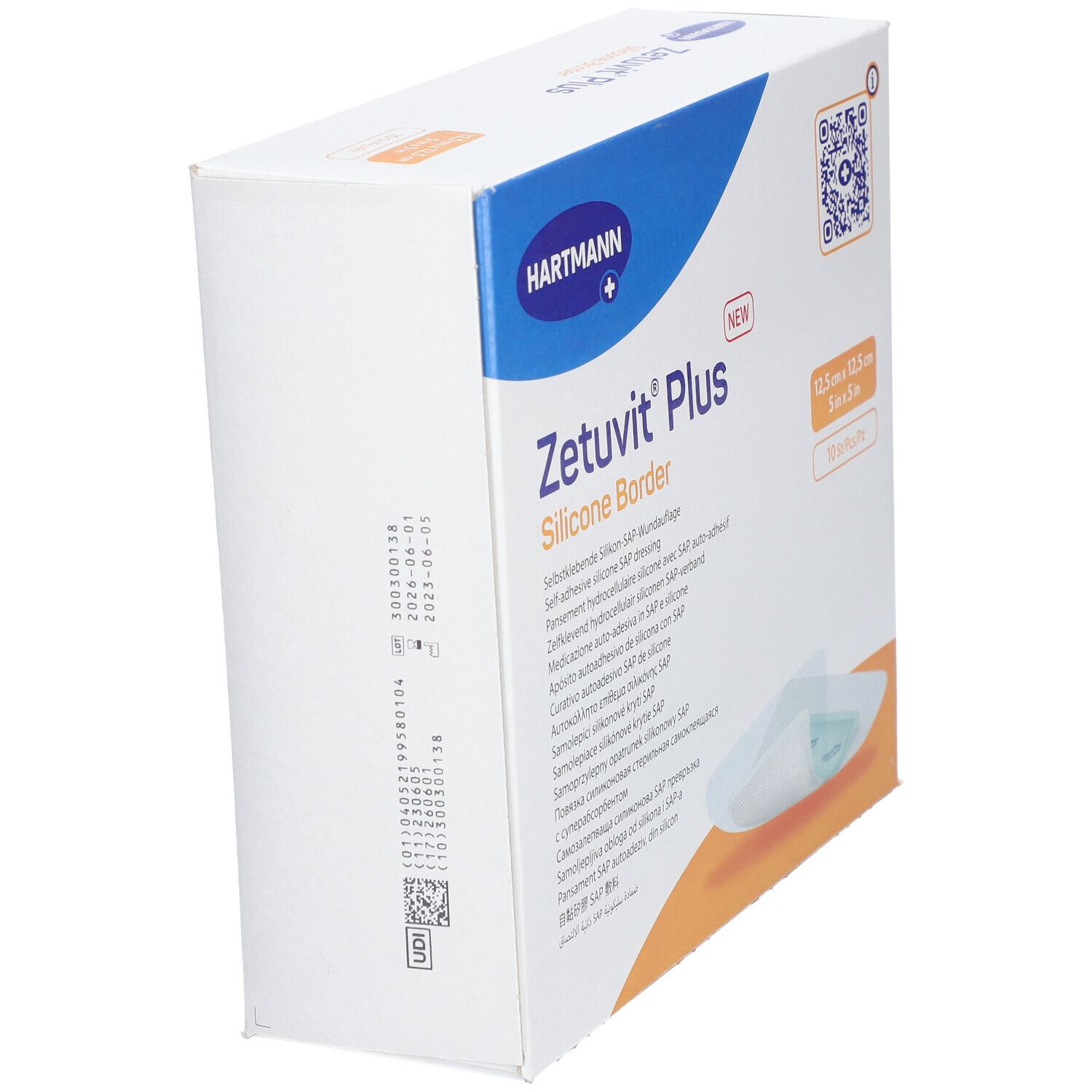 Zetuvit Plus Silicone Border steril 12,5x12,5 cm 10 St Kompressen