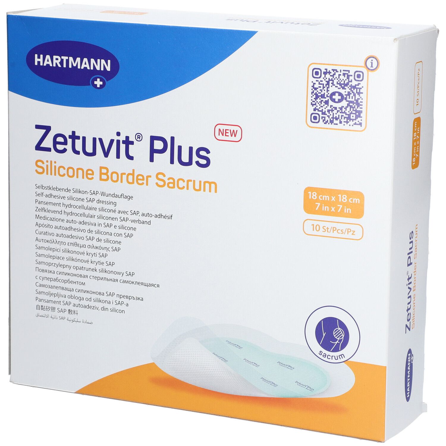 Zetuvit® Plus Silicone Border Selbstklebende Silikon-SAP-Wundauflage 23 x  23 cm 10 St - SHOP APOTHEKE