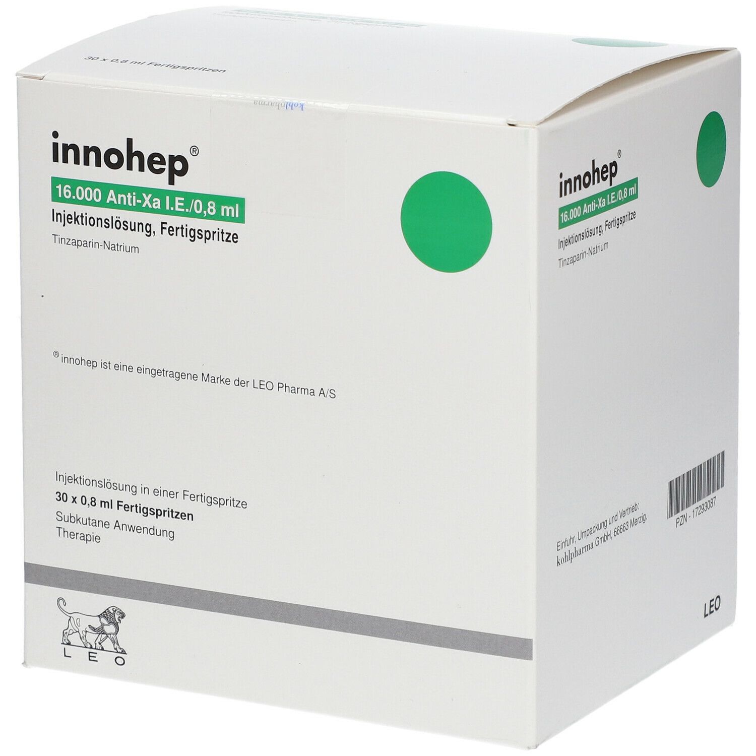 INNOHEP 16.000 Anti-Xa I.E./0,8ml Inj.-Lsg.i.e.FS