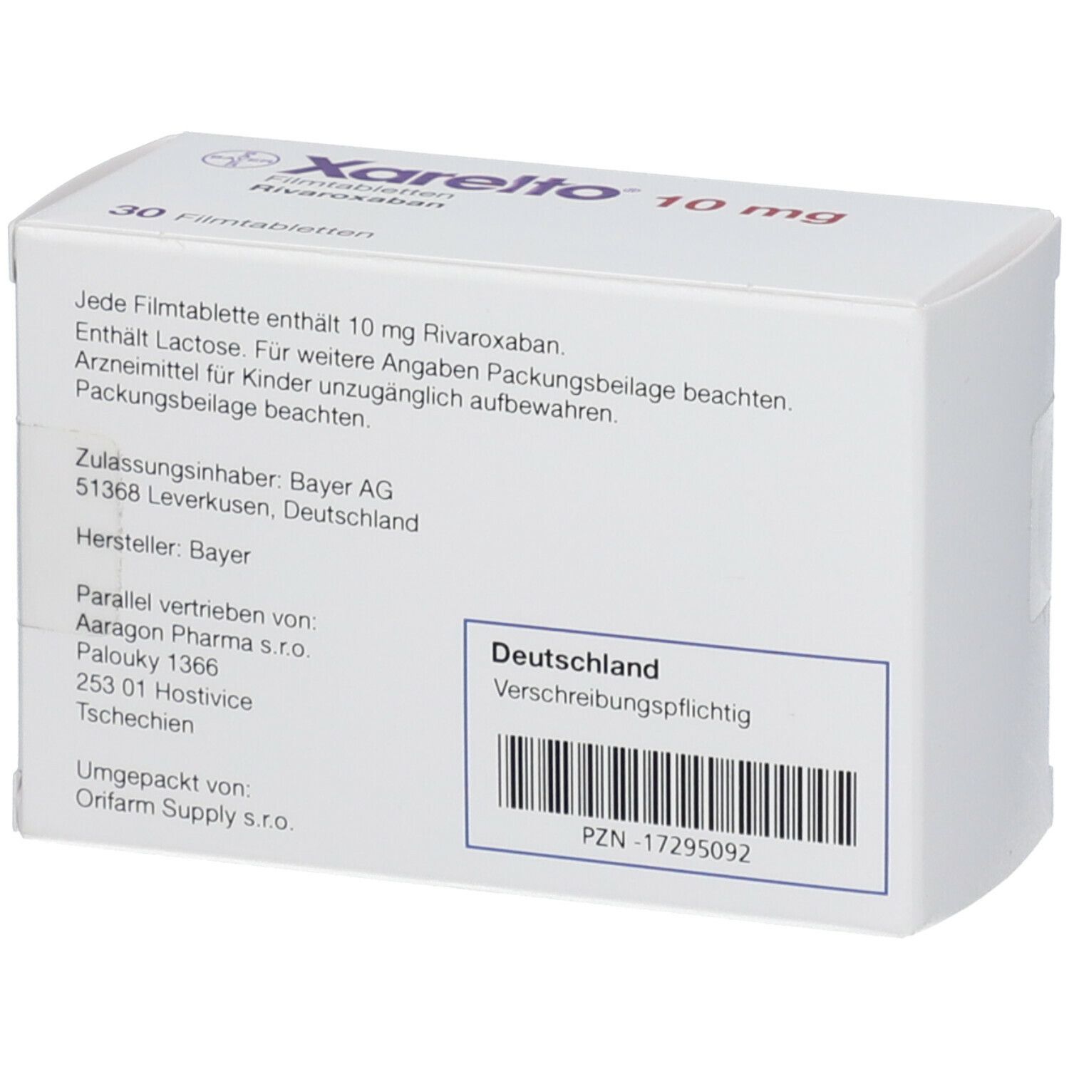 XARELTO 10 mg Filmtabletten