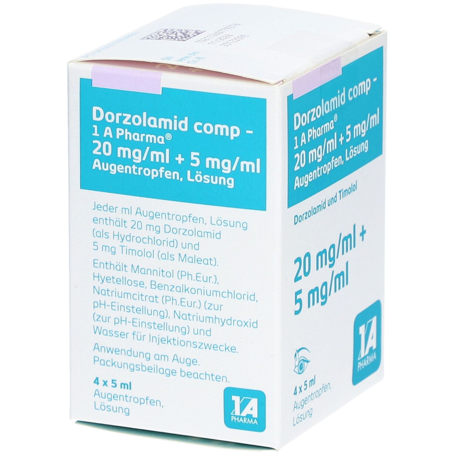 Dorzolamid comp-1A Pharma 20mg/ml+5mg/ml Augentr. 4x5 ml Augentropfen