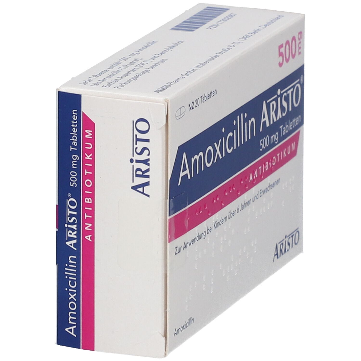 Amoxicillin Aristo 500 mg Tabletten 20 St