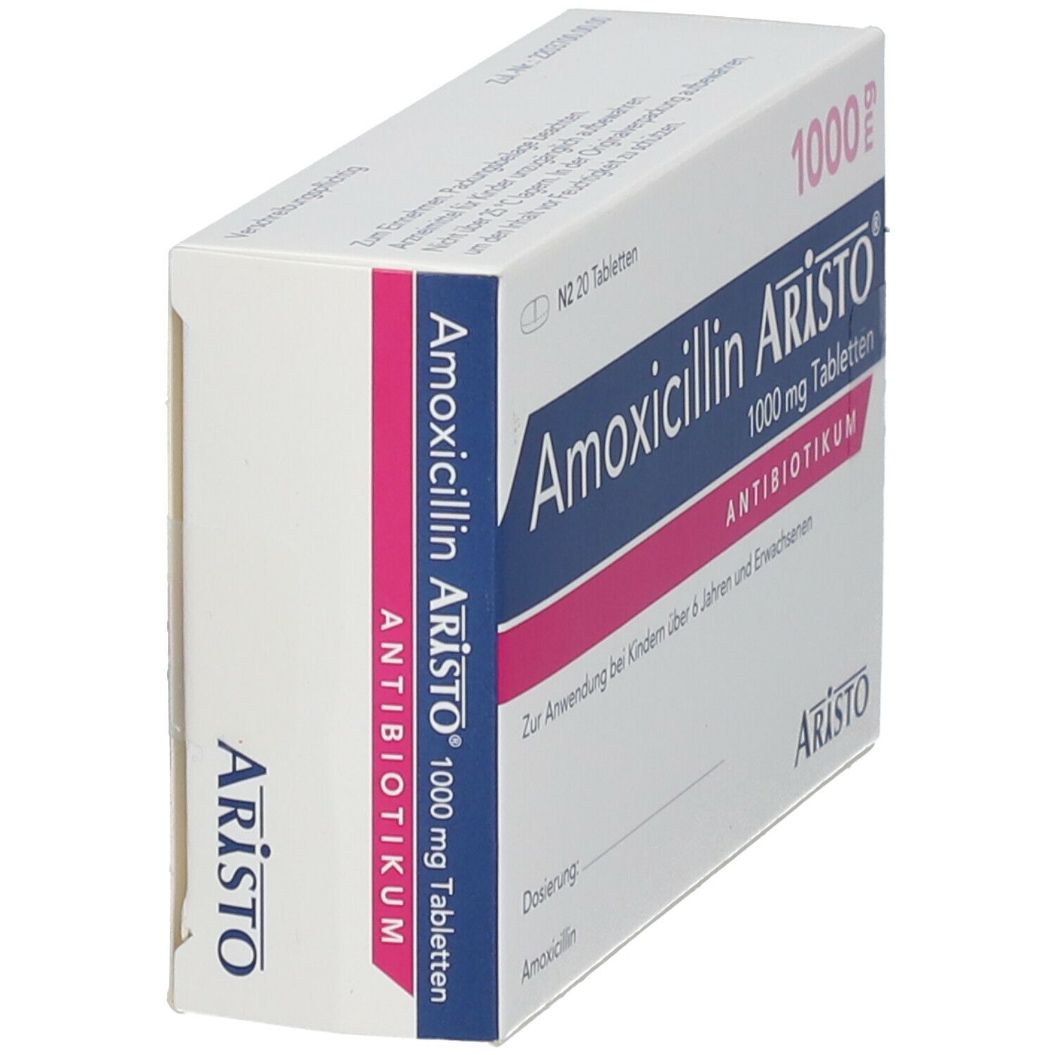 Amoxicillin Aristo 1000 mg Tabletten 20 St