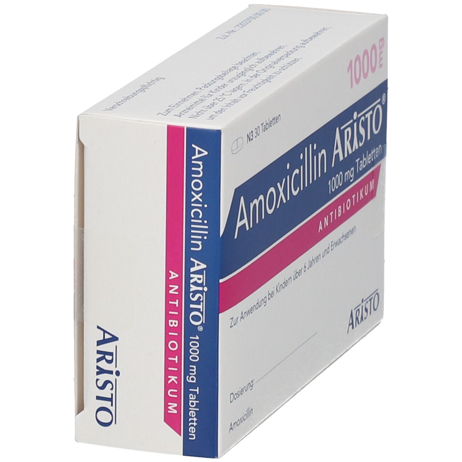 Amoxicillin Aristo 1000 mg Tabletten 30 St