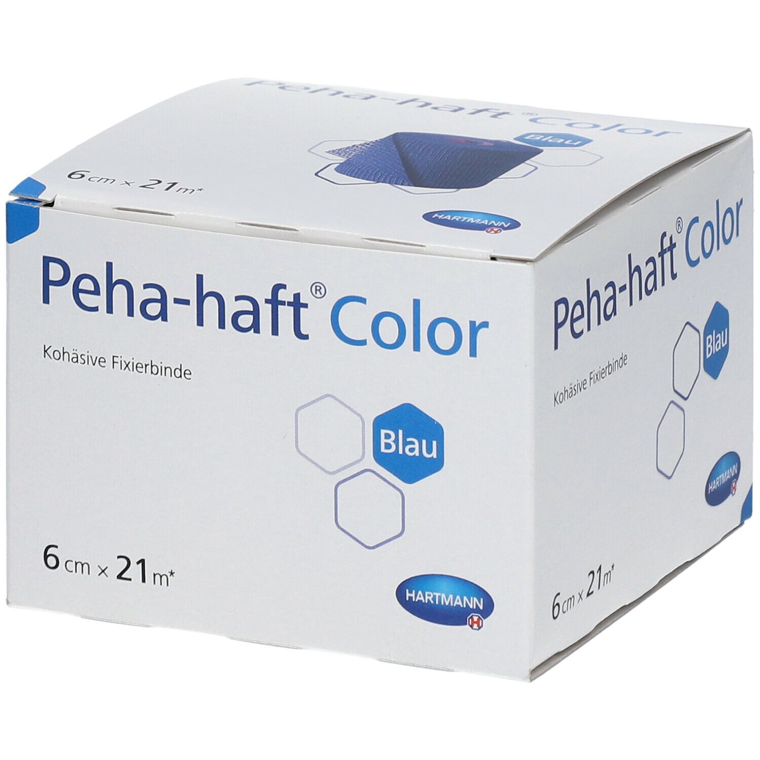 Peha-haft® Color latexfrei Fixierbinde blau 6 cm x 21 m blau