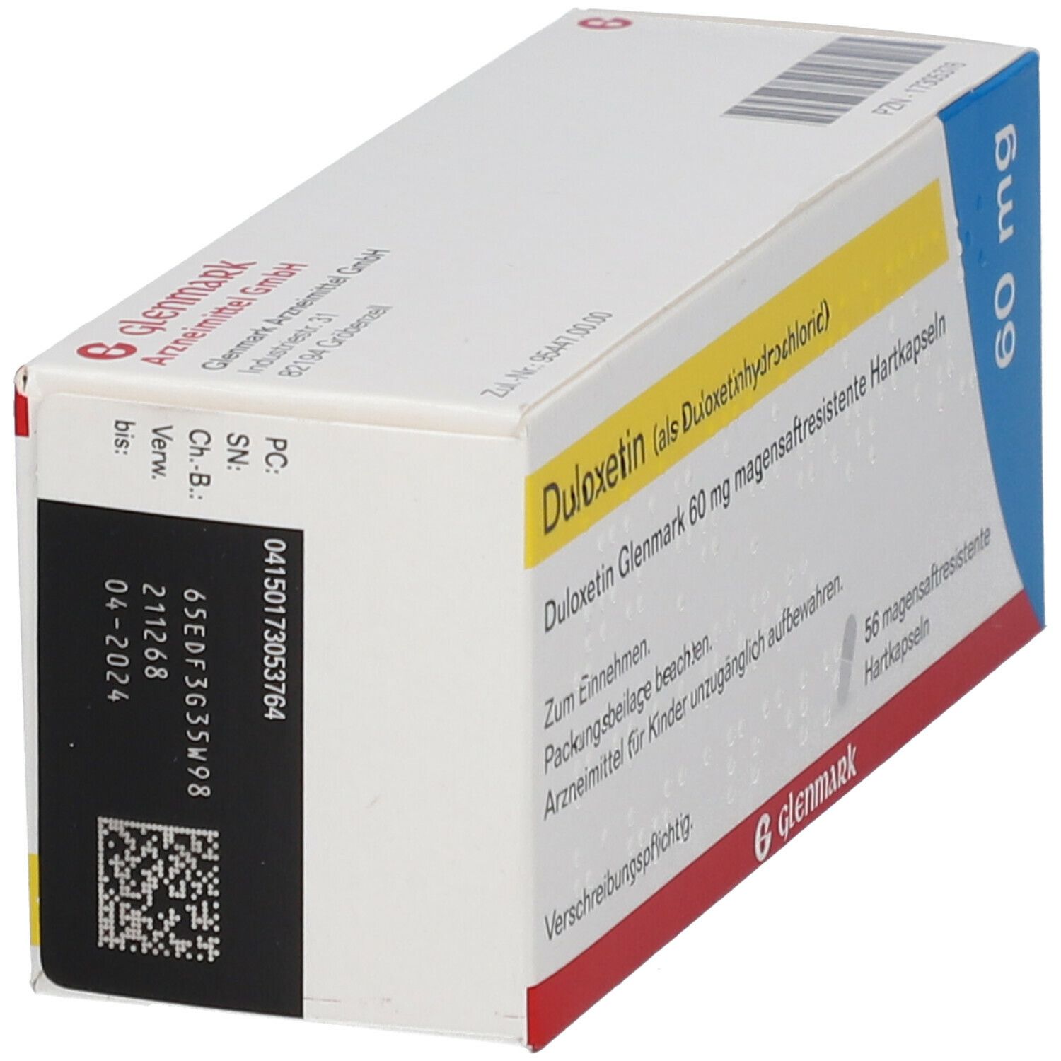 Duloxetin Glenmark 60 mg magensaftres.Hartkapseln 56 St Magensaftresistente Hartkapseln