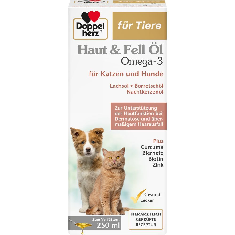 Doppelherz® für Tiere Haut & Fell Öl Omega-3 für Katzen und Hunde