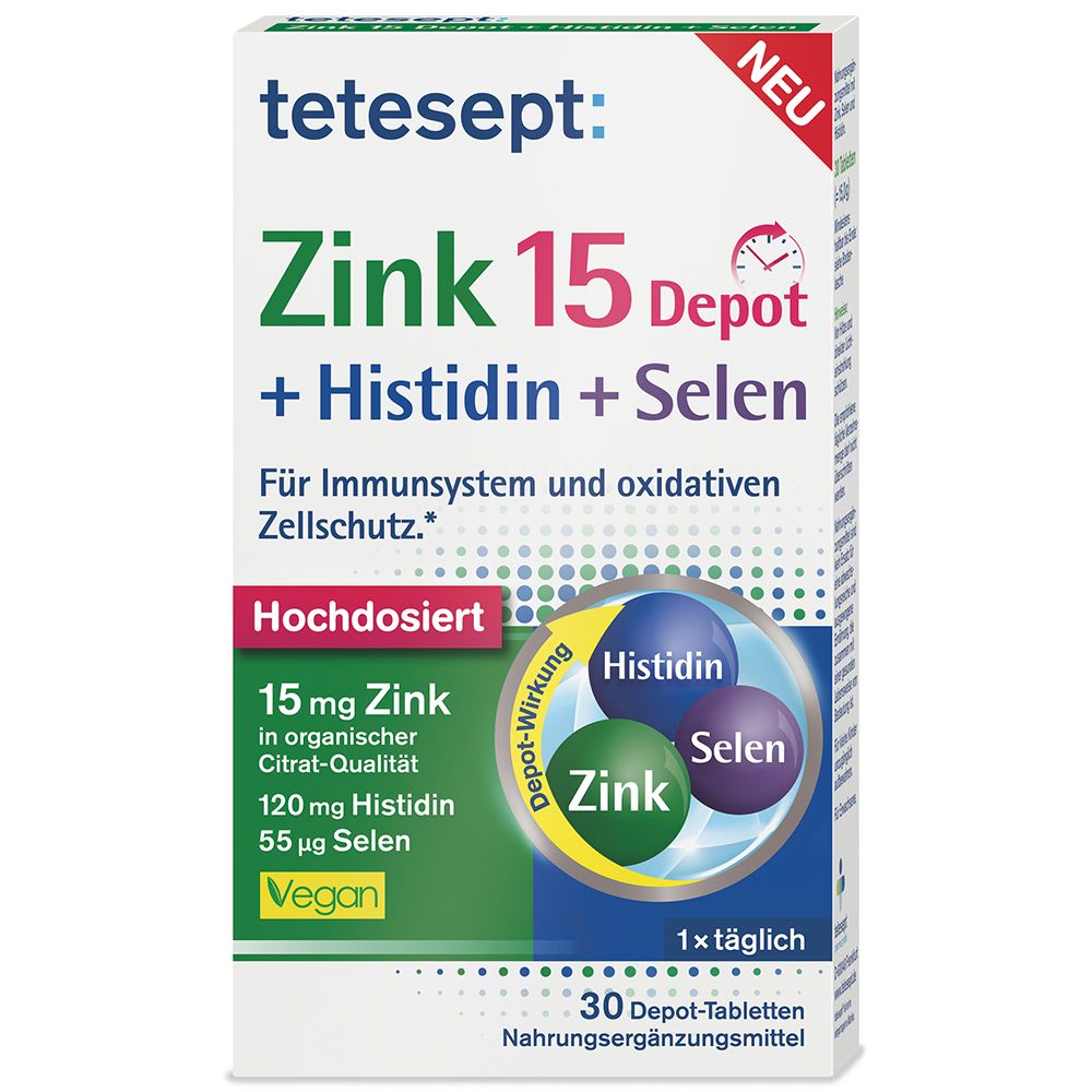 tetesept: Zink 15 Depot + Histidin + Selen