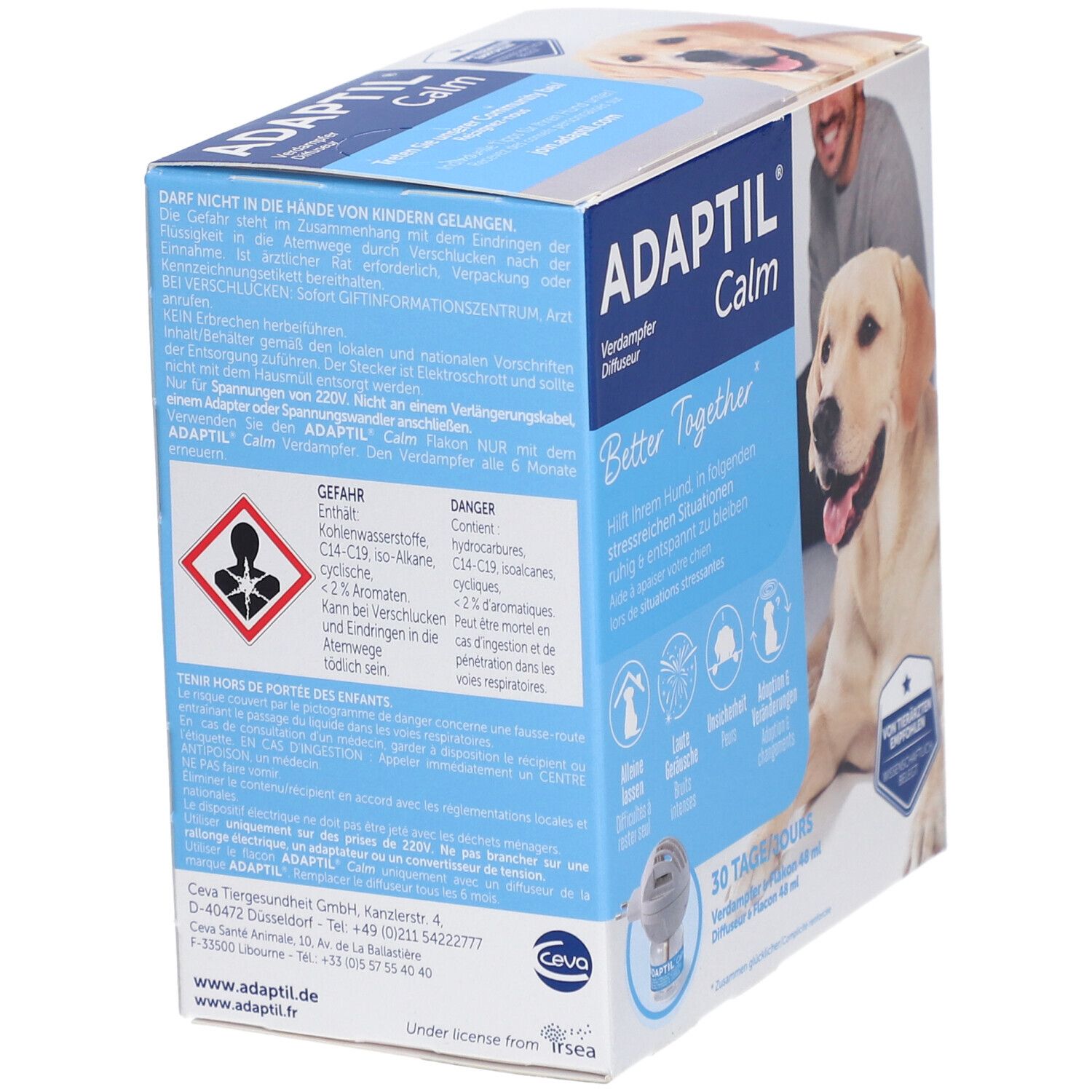 ADAPTIL® Calm Verdampfer + 30 Tage Nachfüllflakon – entspannt Hunde und reduziert Stress