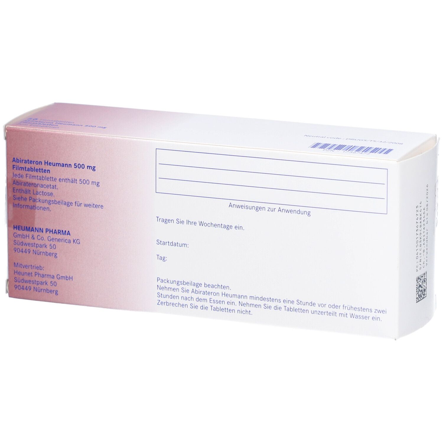 Abirateron Heumann 500 mg Filmtabletten 56 St