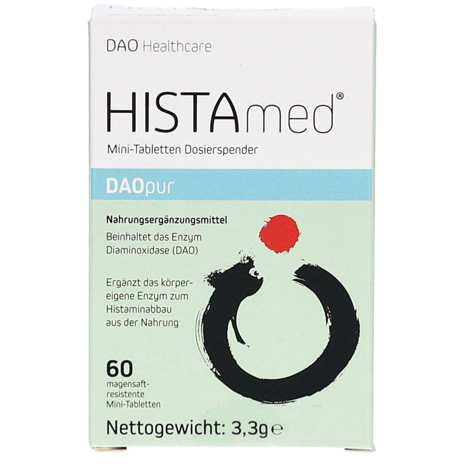 HISTAmed DAOpur Mini-Tabletten Dosierspender, 60 magensaft-resistente Tabletten.