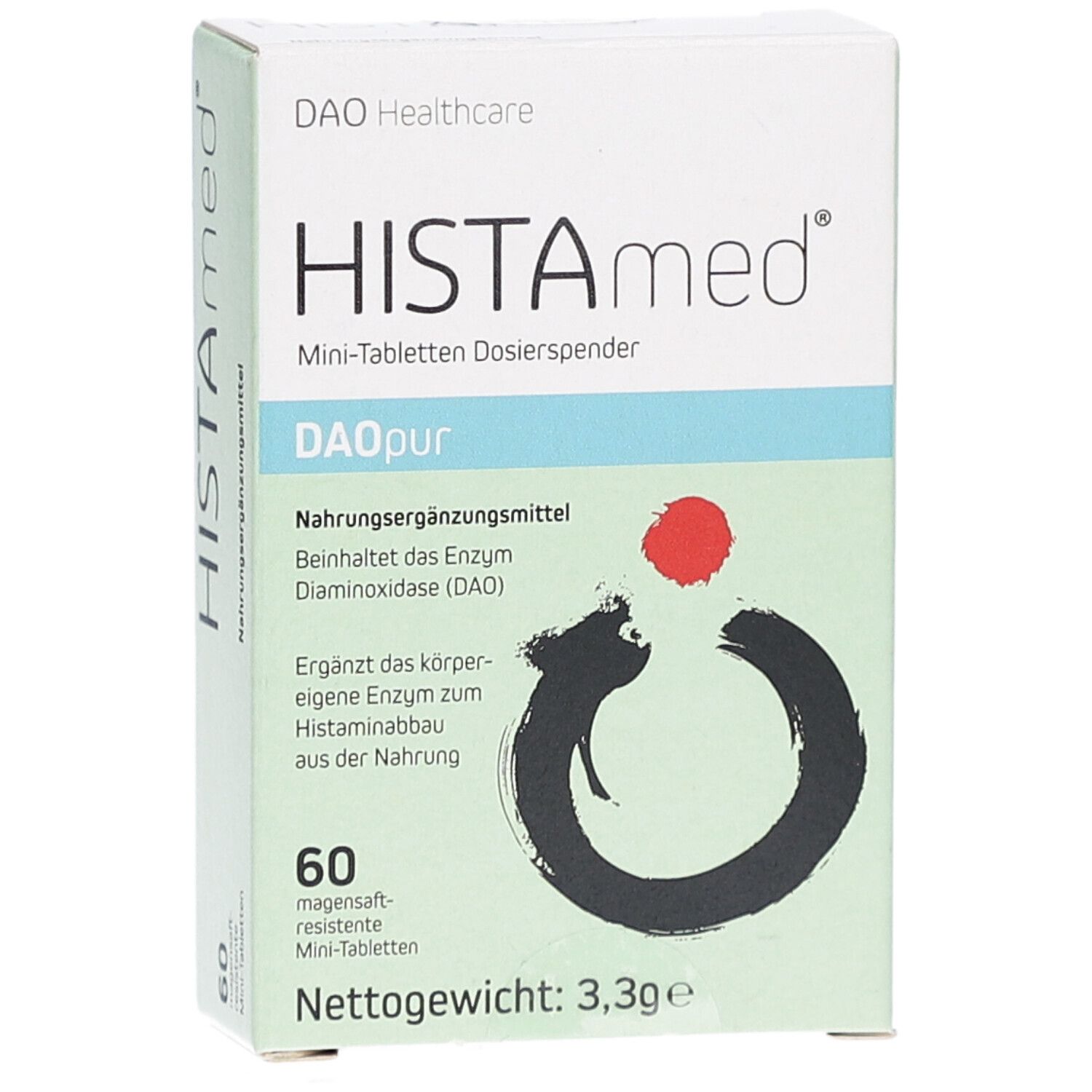 HISTAmed DAOpur Mini-Tabletten Dosierspender, 60 magensaft-resistente Tabletten.