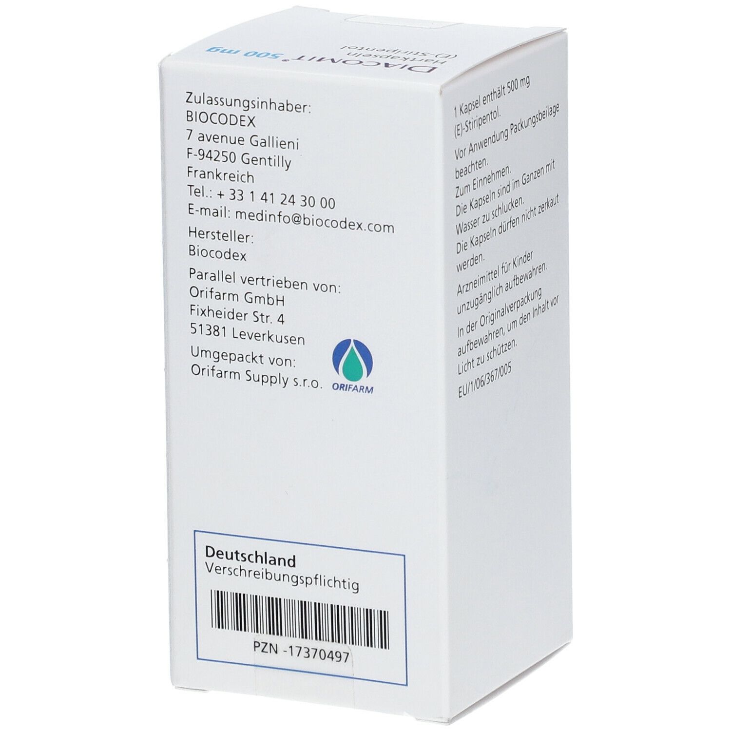 DIACOMIT 500 mg Hartkapseln