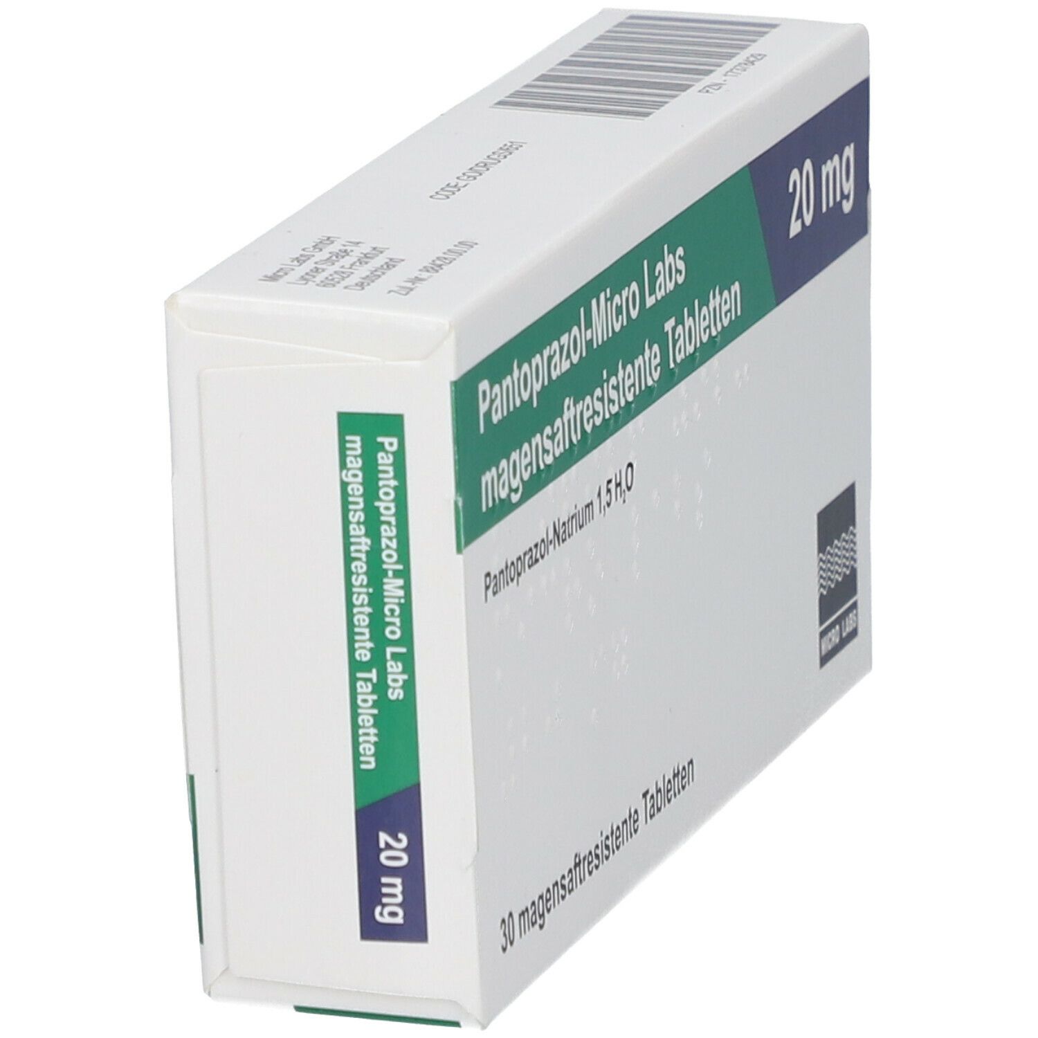 PANTOPRAZOL-Micro Labs 20 mg magensaftr.Tabletten 30 St Tabletten magensaftresistent