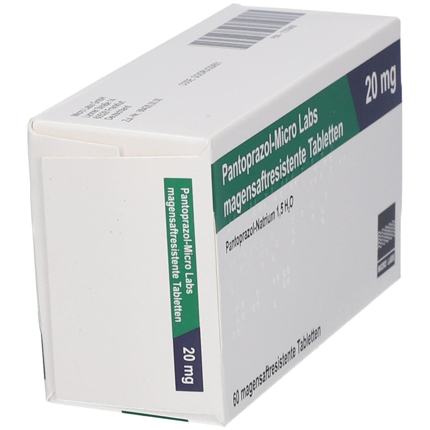 PANTOPRAZOL-Micro Labs 20 mg magensaftr.Tabletten 60 St Tabletten magensaftresistent