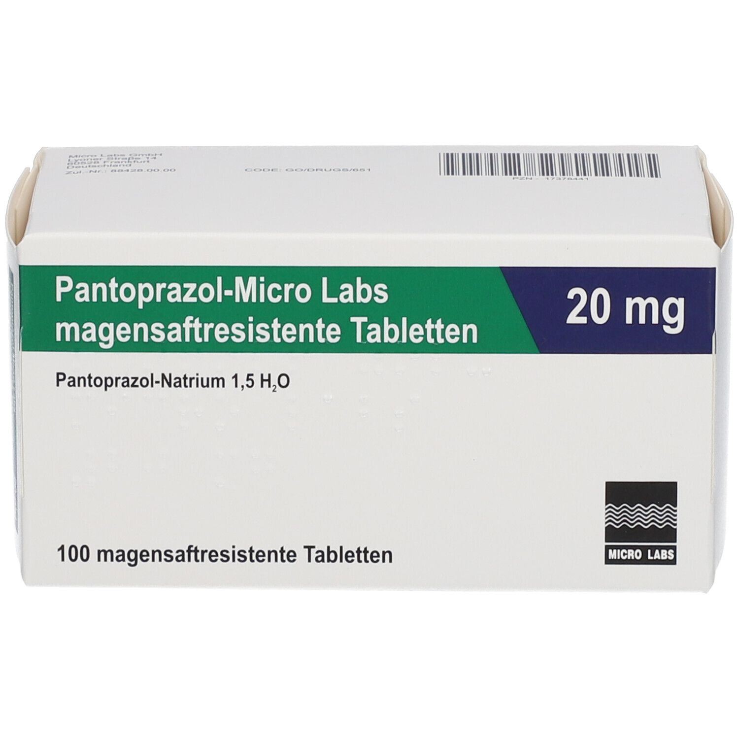 PANTOPRAZOL-Micro Labs 20 mg magensaftr.Tabletten