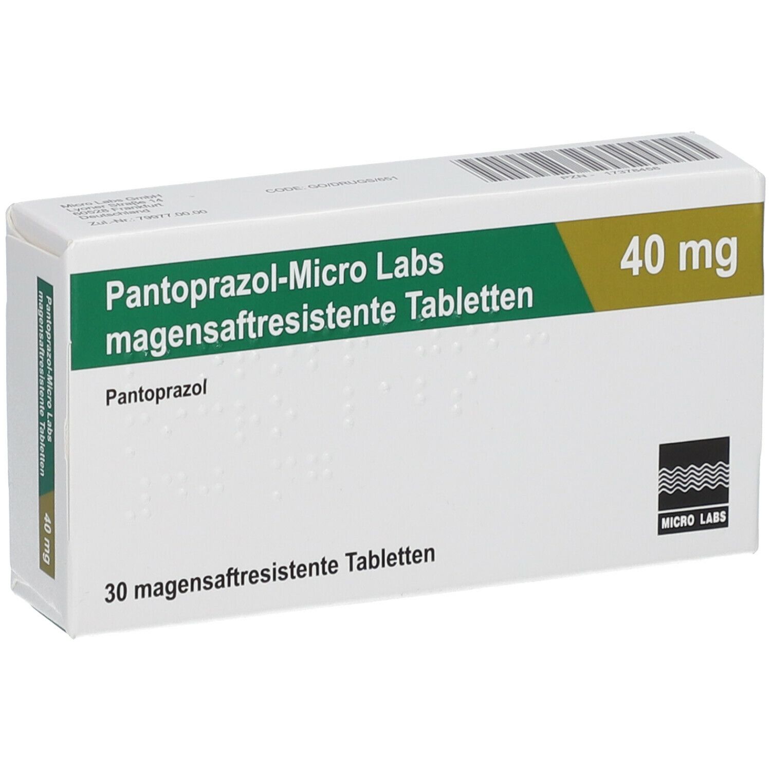PANTOPRAZOL-Micro Labs 40 mg magensaftr.Tabletten