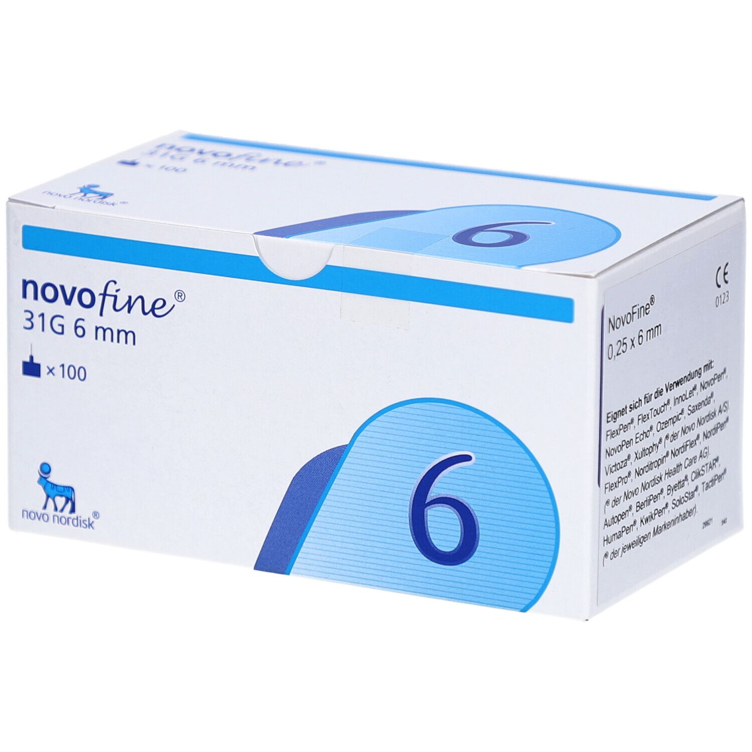 Novofine Nadeln 31 G 0,25x6 mm 100 St Kanüle