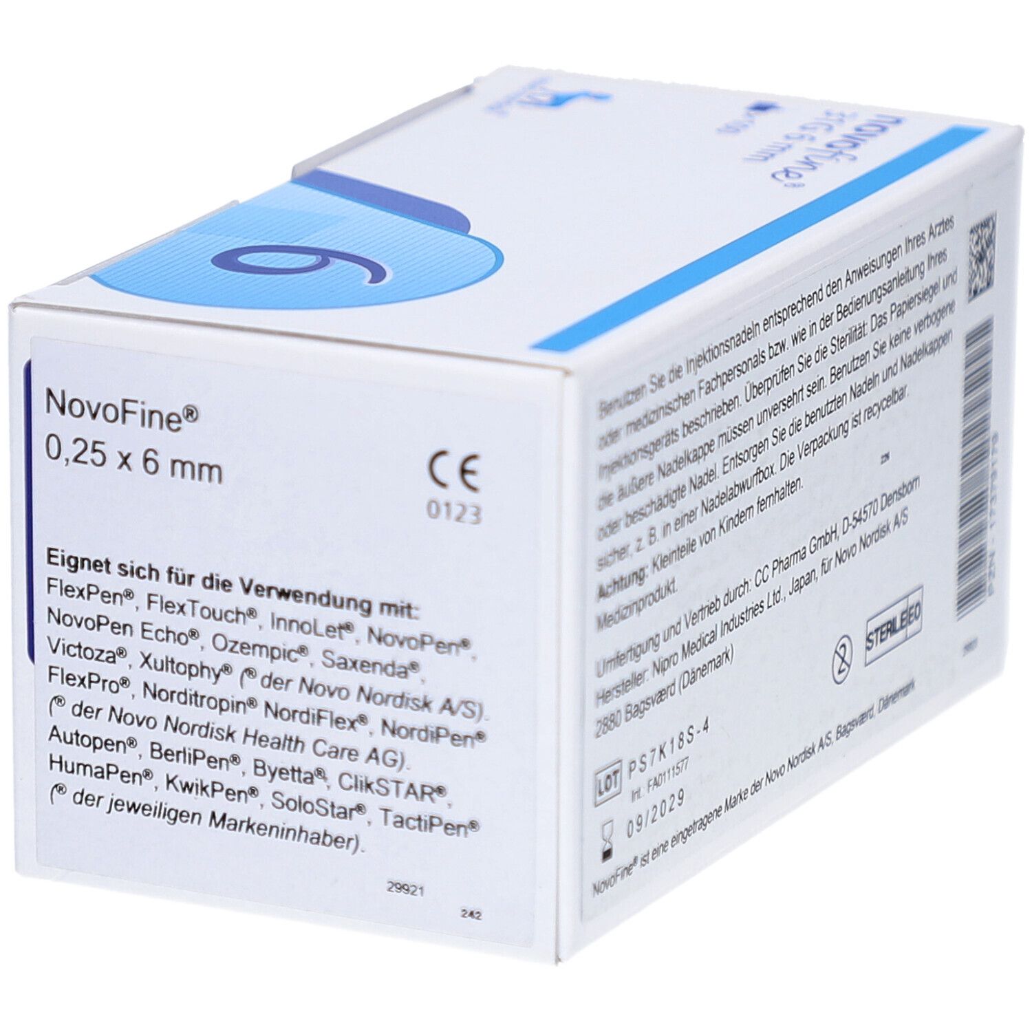 NovoFine Injektionsnadeln 31G 0,25 x 6 mm