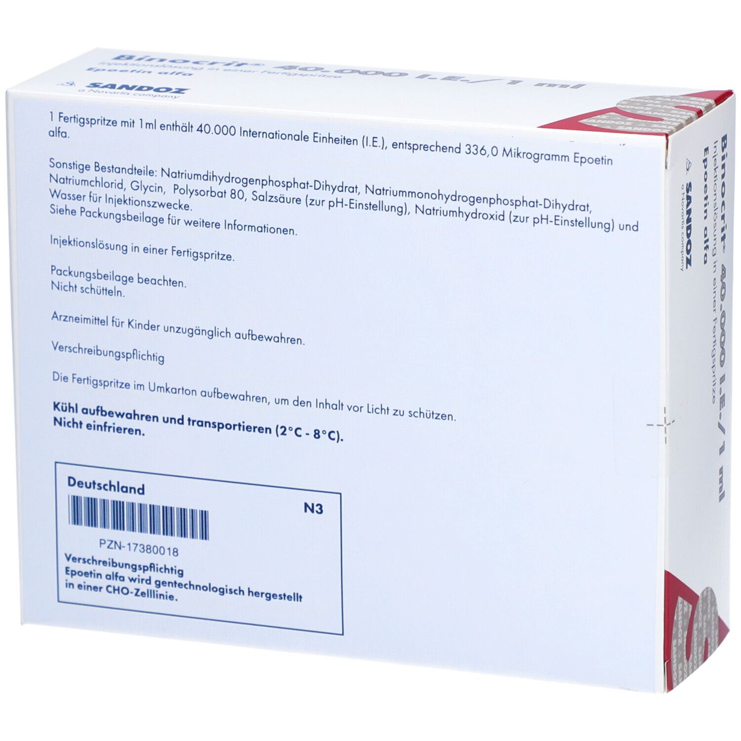 BINOCRIT 40.000 I.E./1 ml Inj.-Lsg.i.e.Fertigspr.
