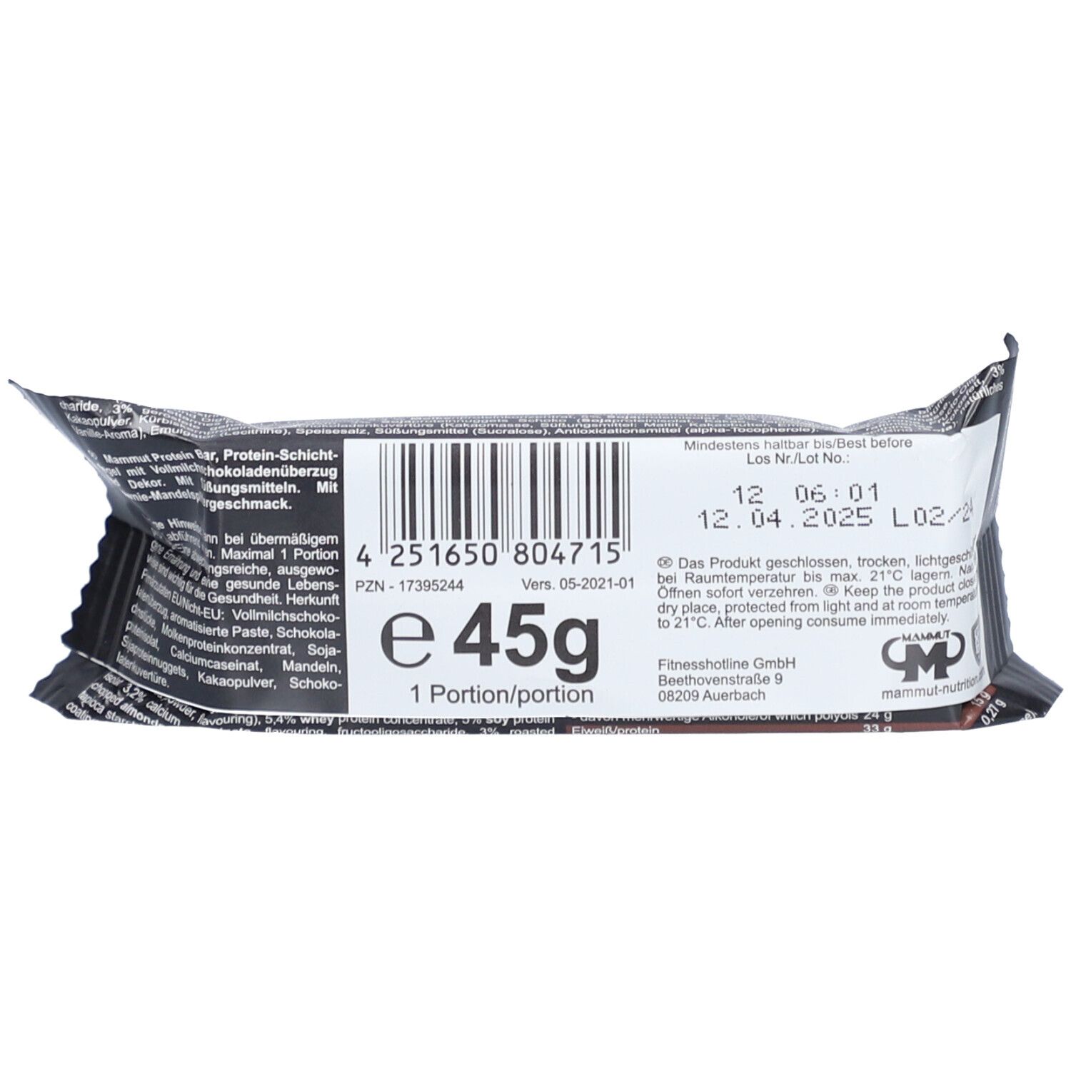 MM Crunchy Protein Bar Almond Brownie 45 g