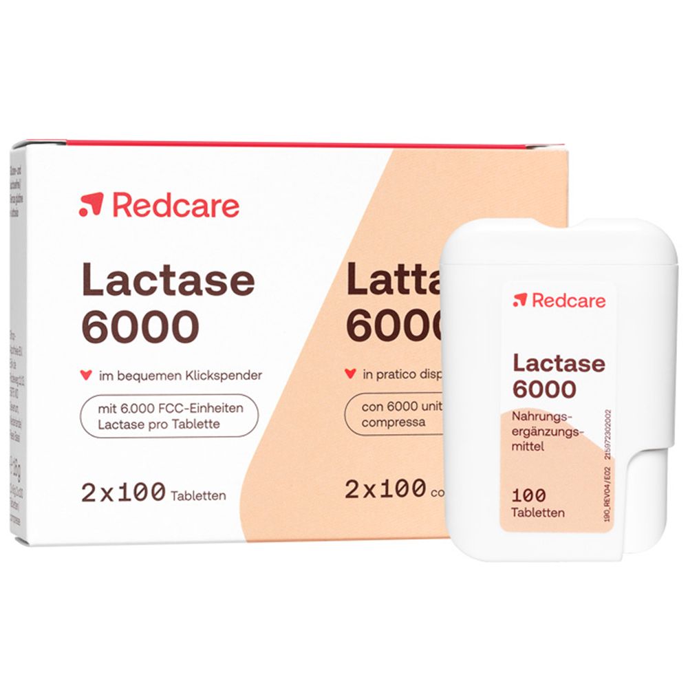 Lactase 6.000 RedCare 2x100 St Tabletten