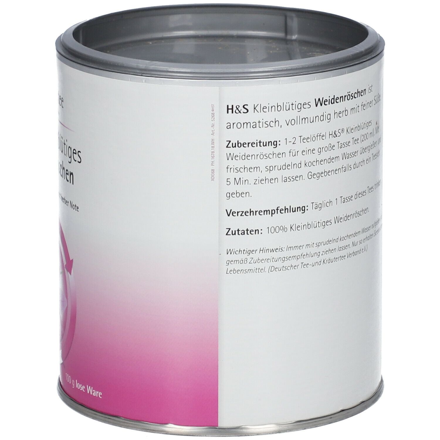 H&S Kleinblütiges Weidenröschen Kräutertee 100 g - shop-apotheke.at