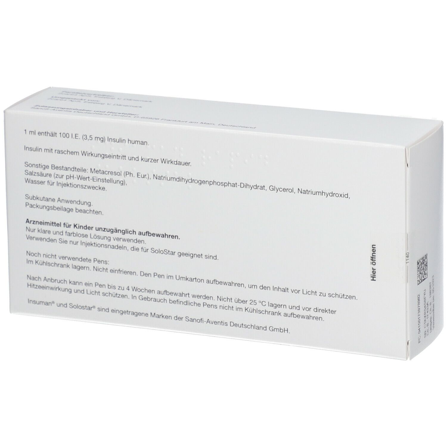 Insuman Rapid 100 I.E./ml SoloStar