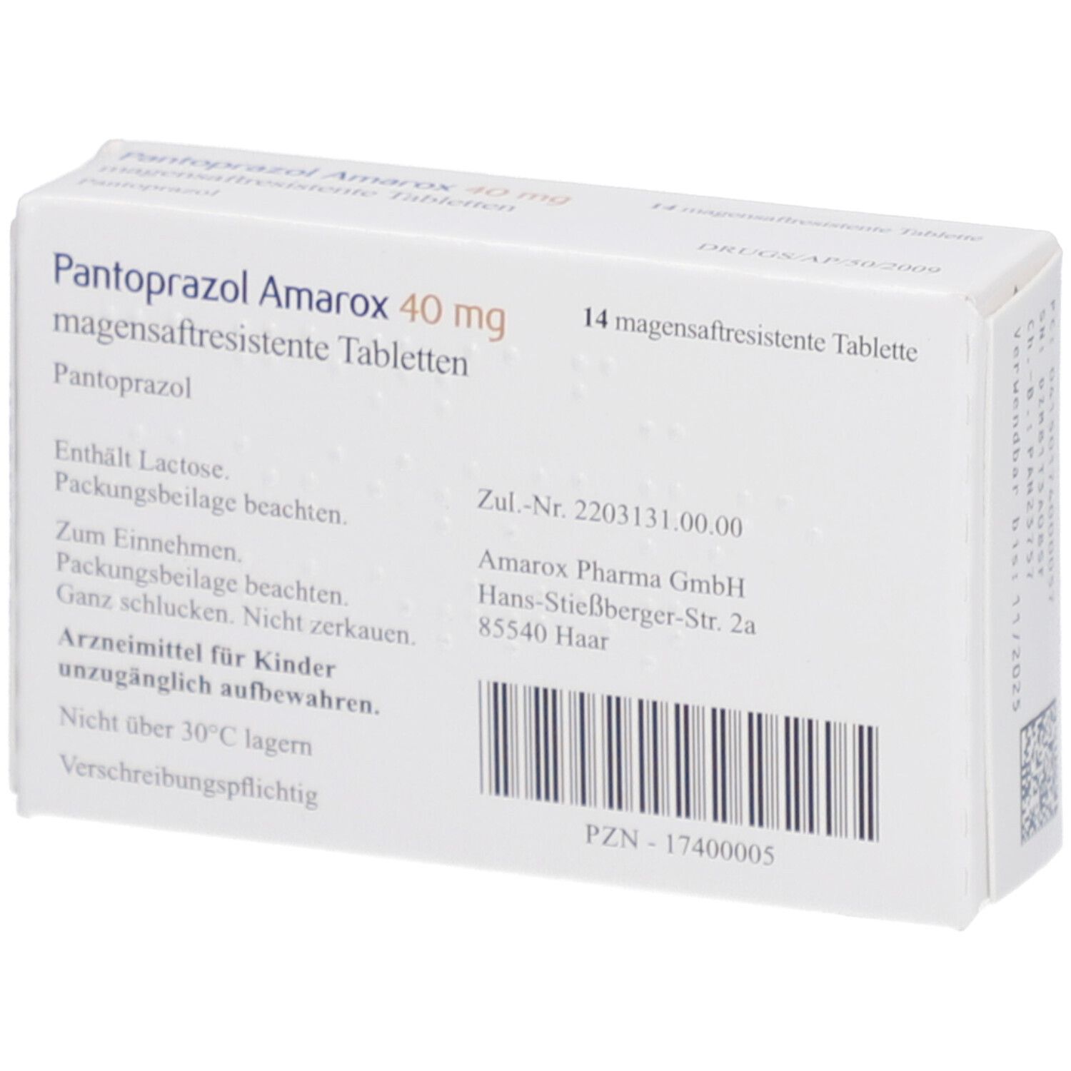 PANTOPRAZOL Amarox 40 mg magensaftres.Tabletten