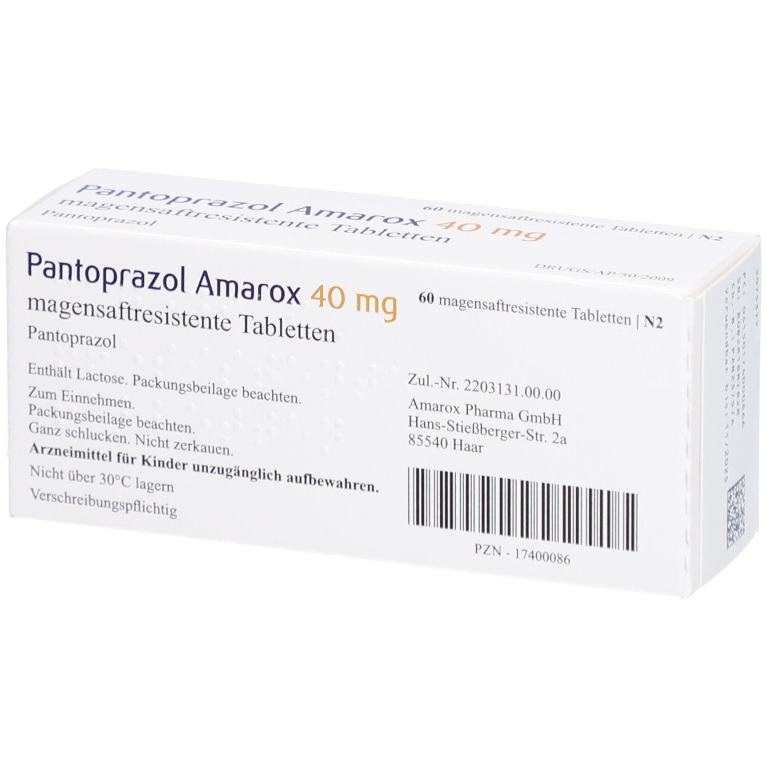 PANTOPRAZOL Amarox 40 mg magensaftres.Tabletten