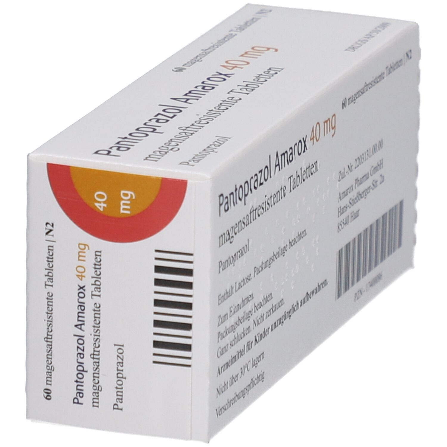 PANTOPRAZOL Amarox 40 mg magensaftres.Tabletten