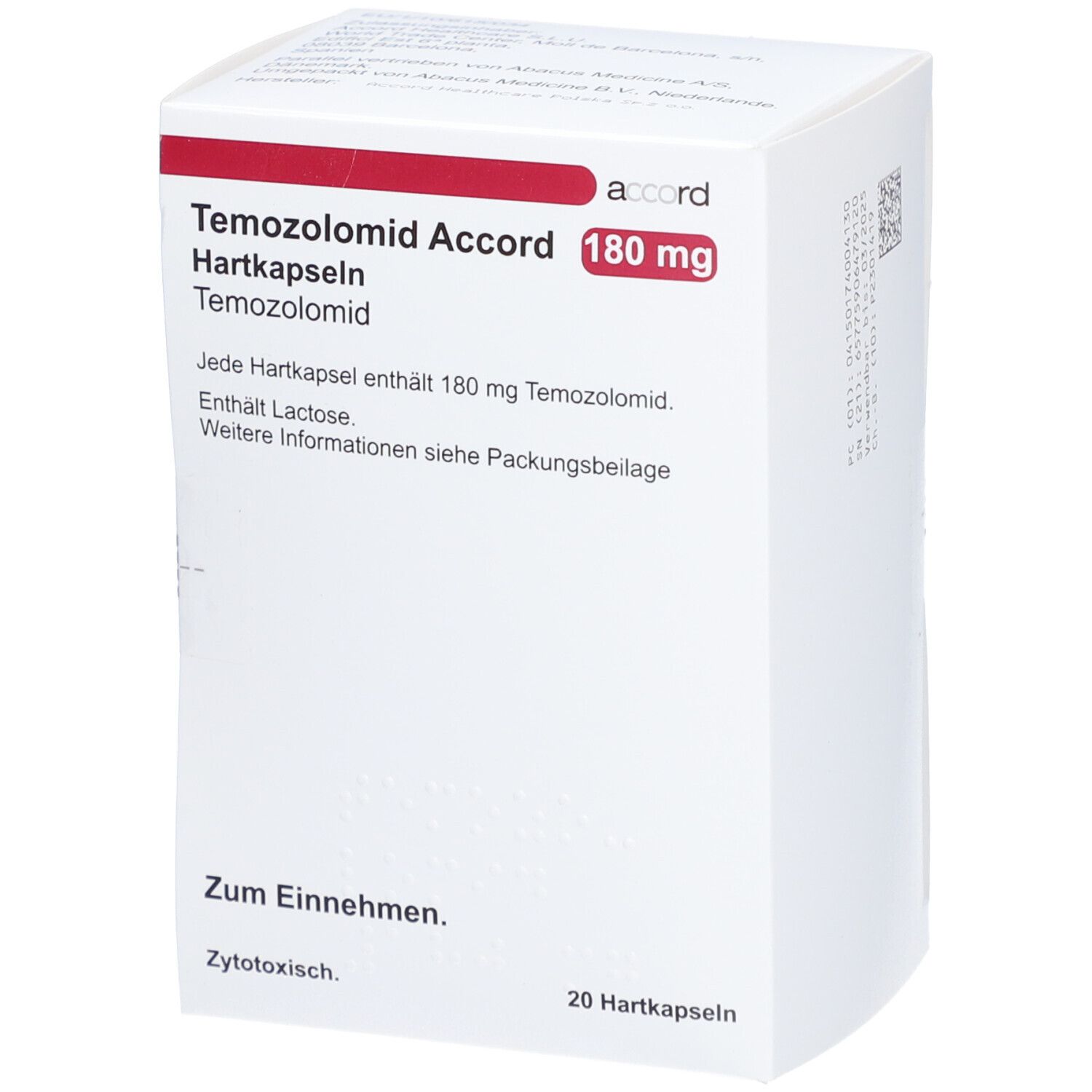 TEMOZOLOMID Accord 180 mg Hartkapseln Sachets