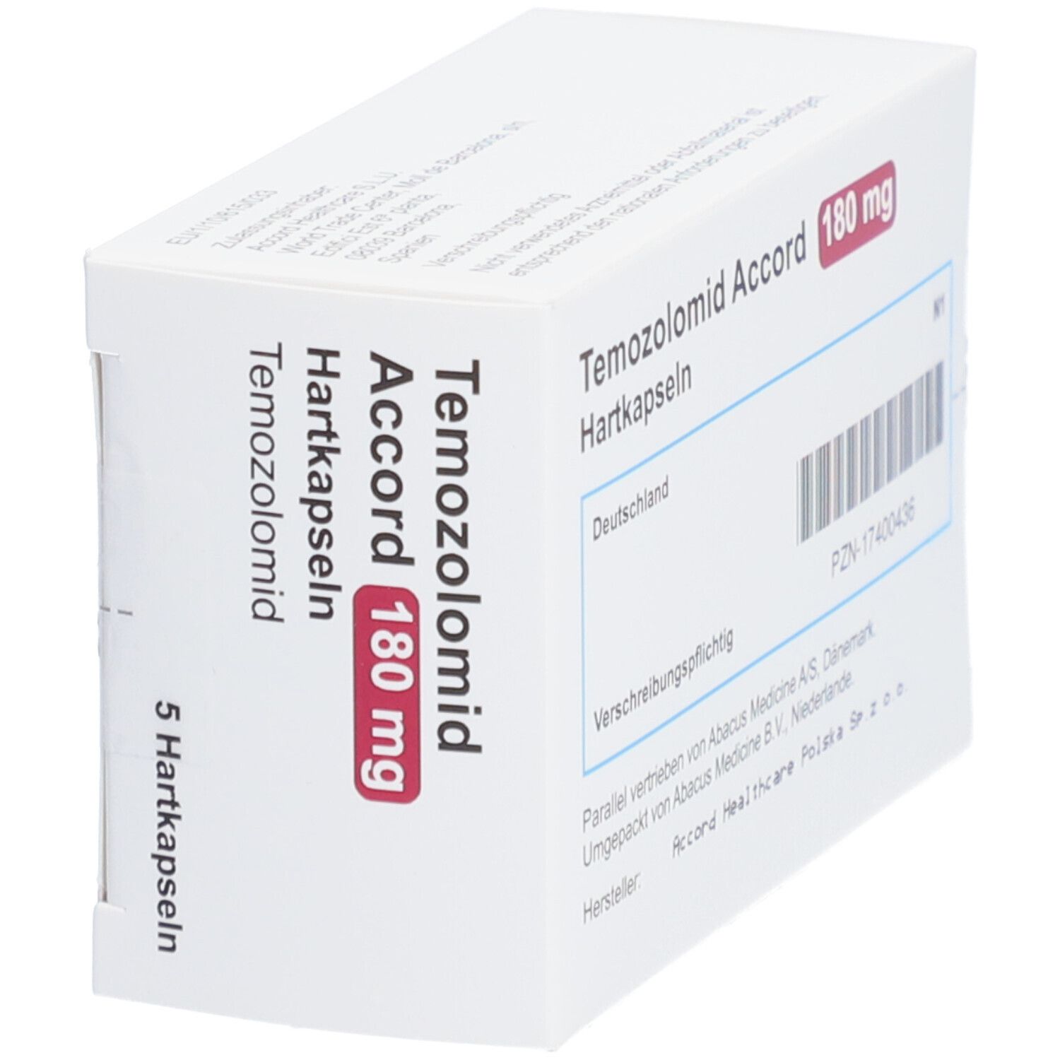 TEMOZOLOMID Accord 180 mg Hartkapseln Sachets