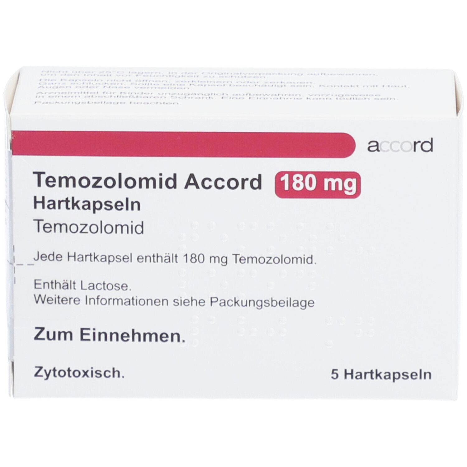 TEMOZOLOMID Accord 180 mg Hartkapseln Sachets