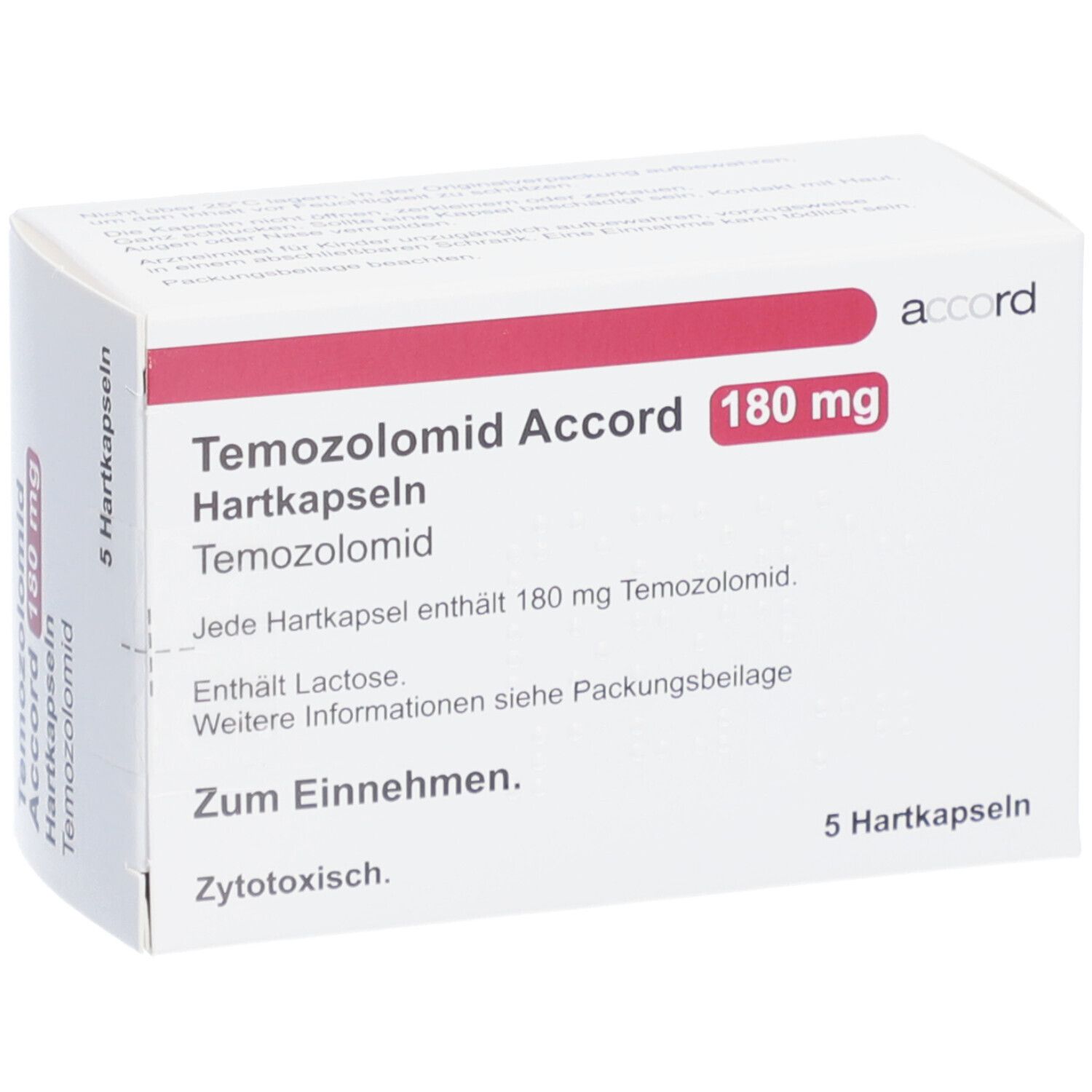 TEMOZOLOMID Accord 180 mg Hartkapseln Sachets