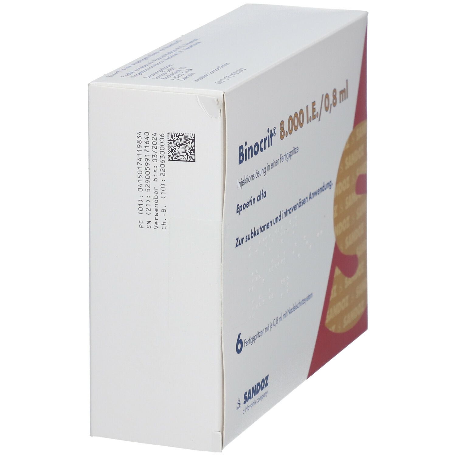 BINOCRIT 8.000 I.E./0,8 ml Inj.-Lsg.i.e.Fertigspr.