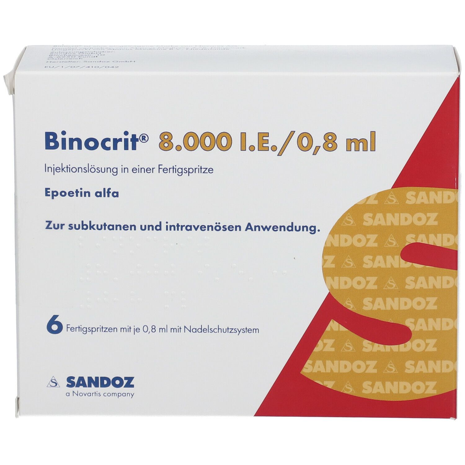 BINOCRIT 8.000 I.E./0,8 ml Inj.-Lsg.i.e.Fertigspr.