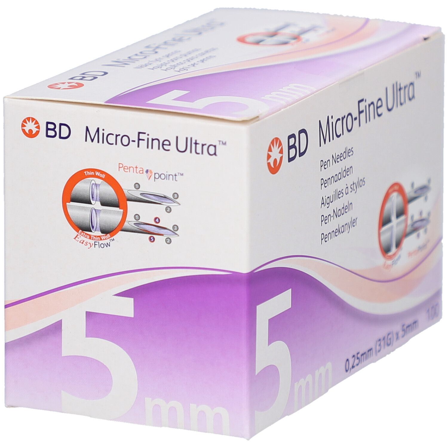BD Micro-Fine Ultra Pen-Nadeln 0,25 mm (31G) x 5 mm