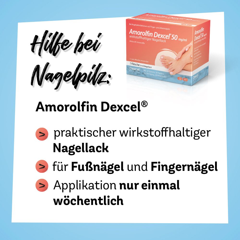 Amorolfin Dexcel 50 mg/ml wirkstoffhaltiger Nagellack