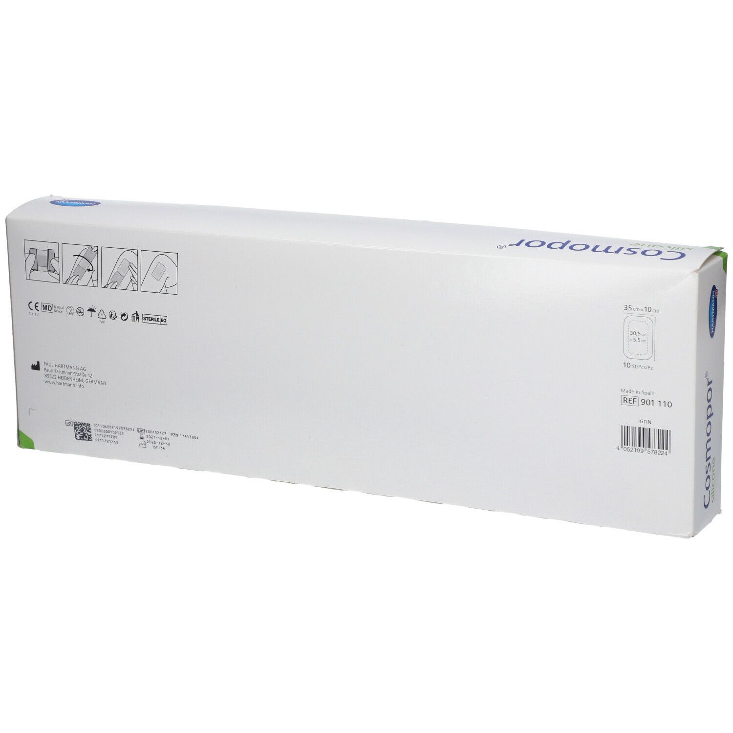 Cosmopor® Silicone 35 x 10 cm 10 St - SHOP APOTHEKE