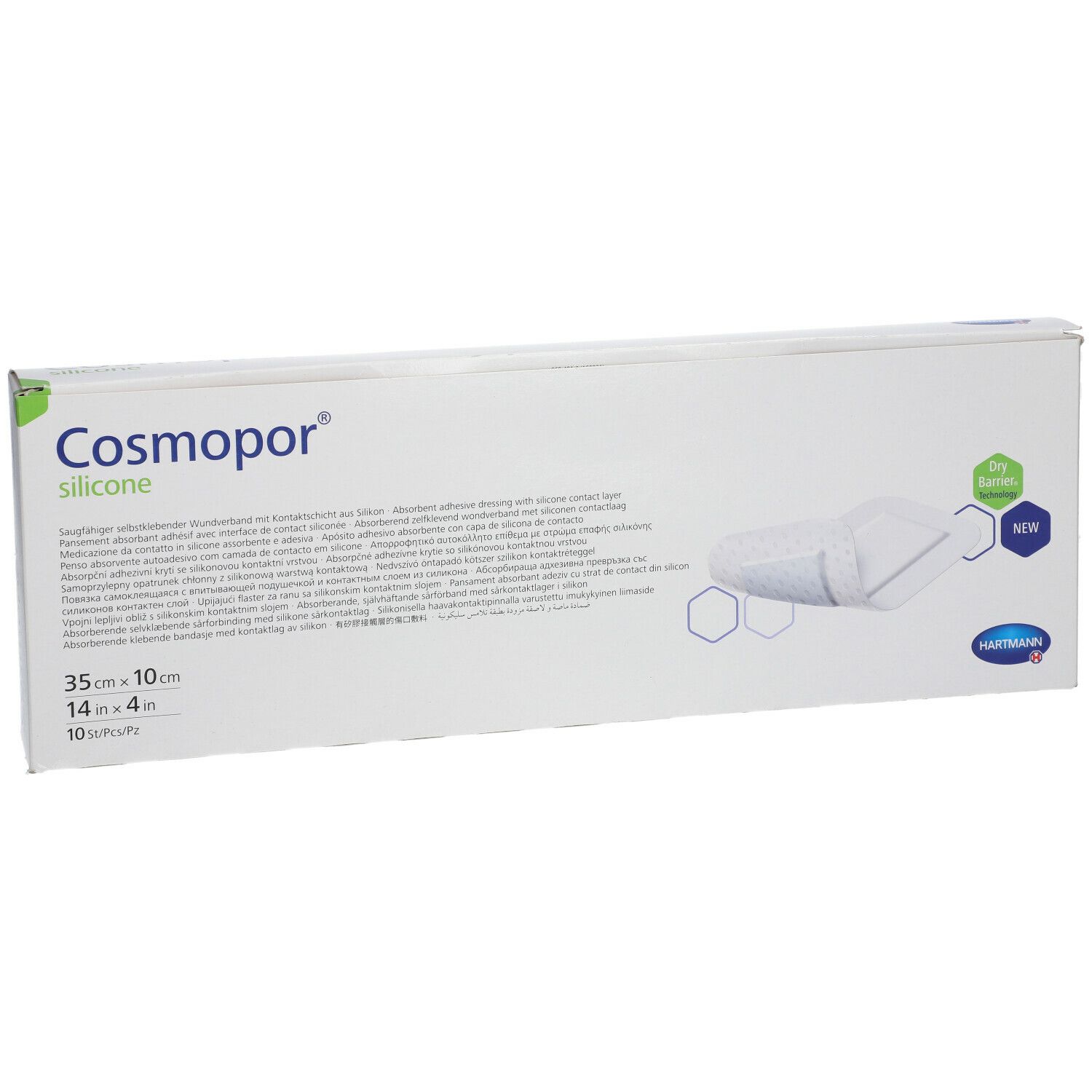 Cosmopor® Silicone 35 x 10 cm 10 St - SHOP APOTHEKE