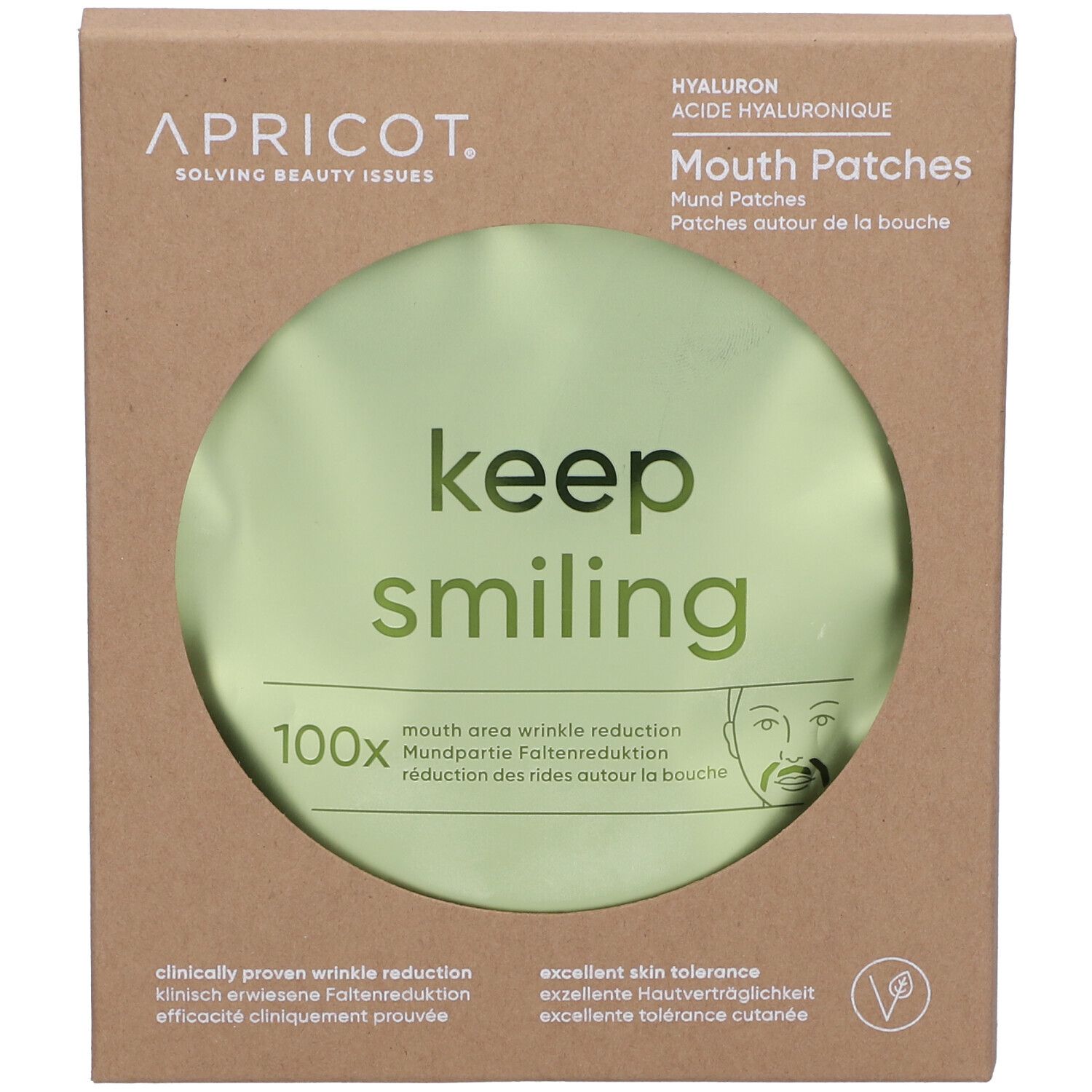 Apricot, Mund Patches Hyaluron "keep smiling"