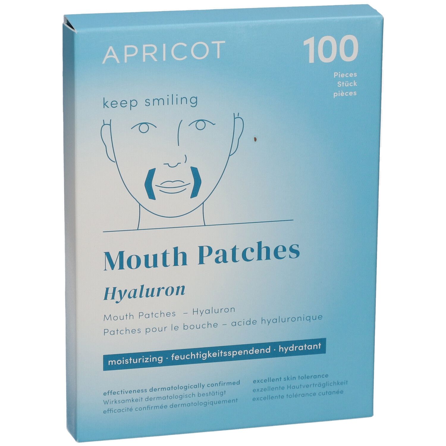 Apricot, Mund Patches Hyaluron "keep smiling"