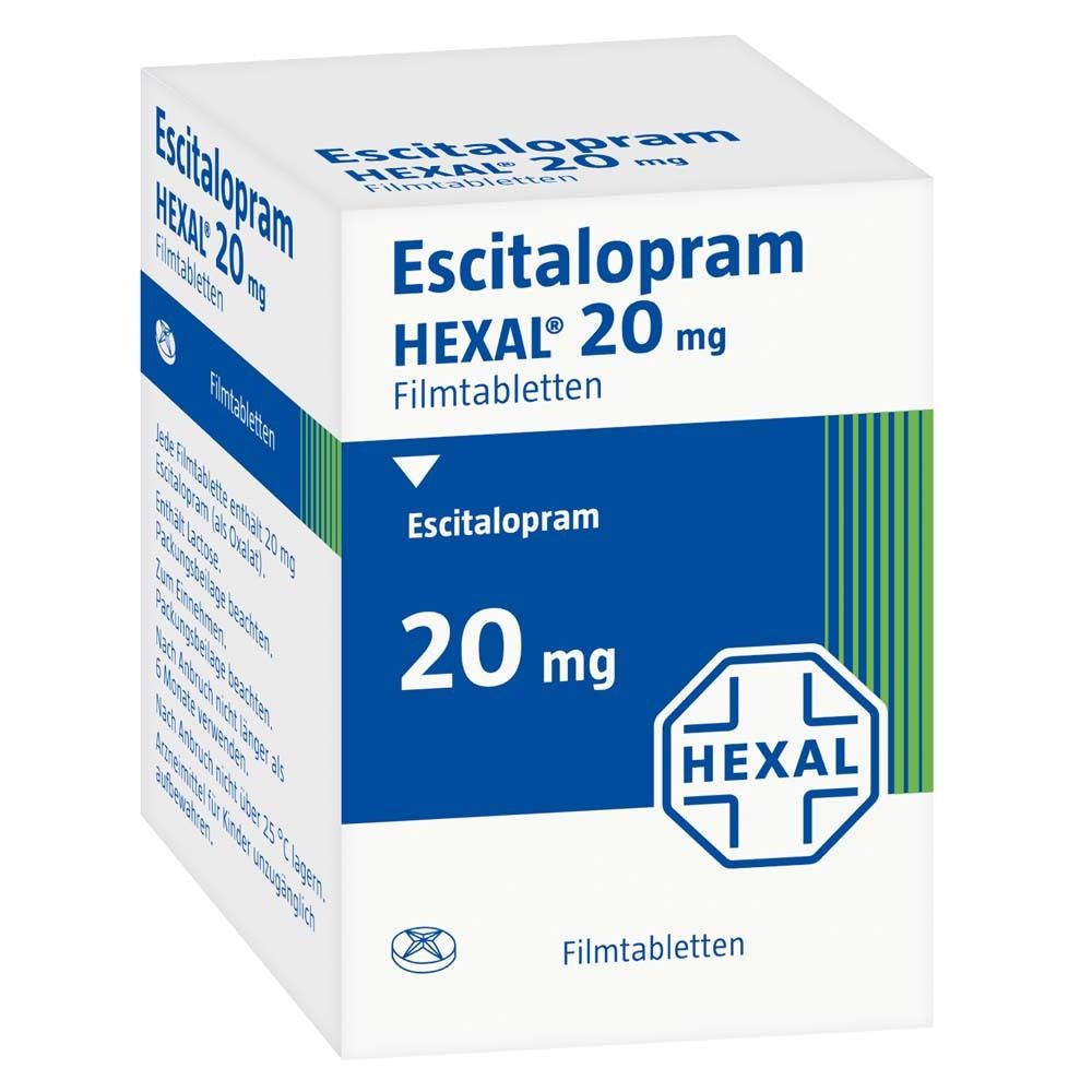 ESCITALOPRAM HEXAL 20 mg Filmtabletten Dose
