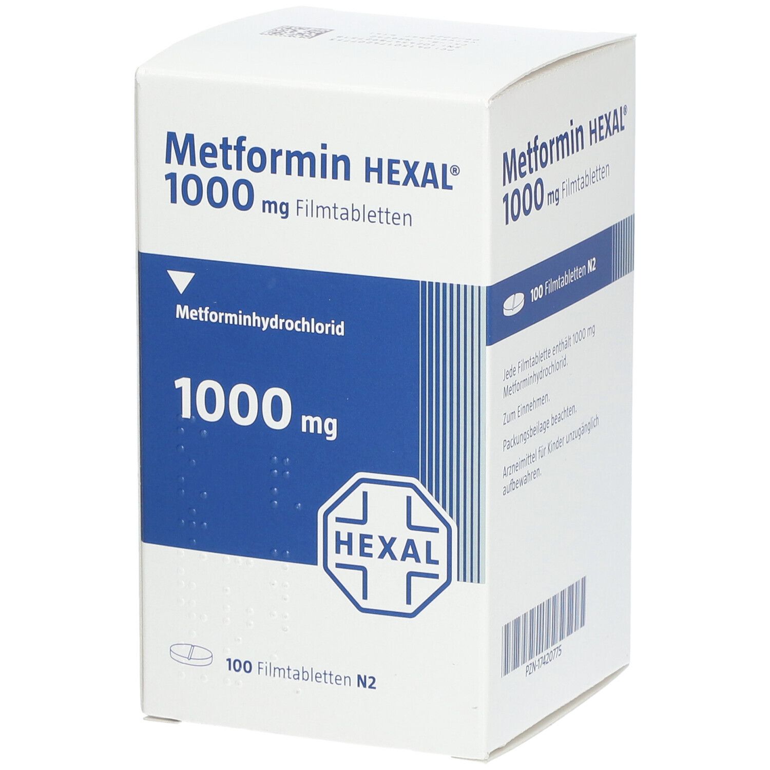 Metformin Hexal 1000 Mg Filmtabletten Dose 100 St Mit Dem E Rezept Kaufen Shop Apotheke 4480