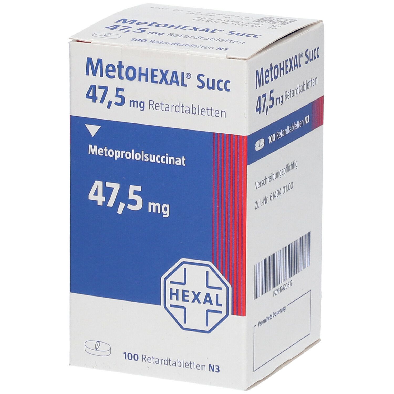 METOHEXAL Succ 47,5 mg Retardtabletten Dose