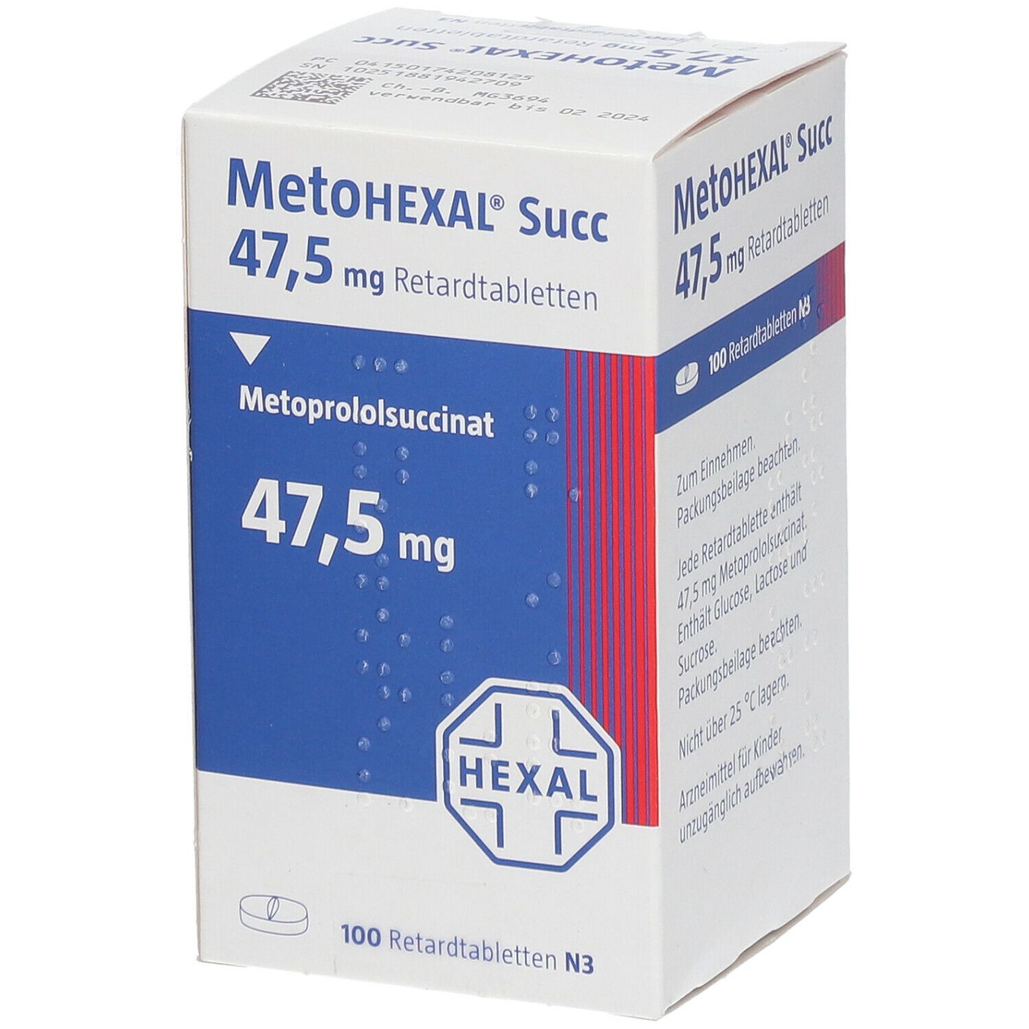 METOHEXAL Succ 47,5 mg Retardtabletten Dose